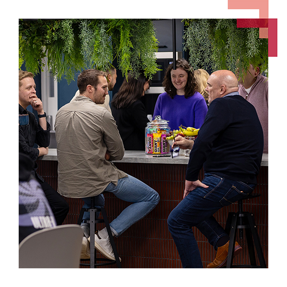 A number of employees engaging in RedRock's canteen